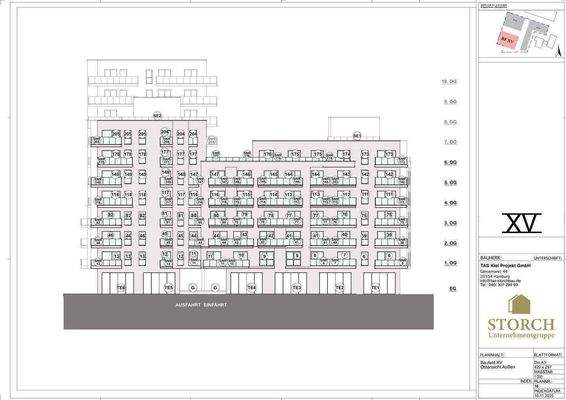 Baufeld XV Ostausrichtung