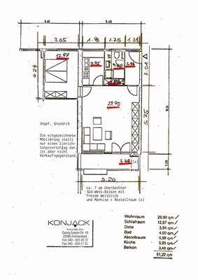 Grundriss - vermaßt