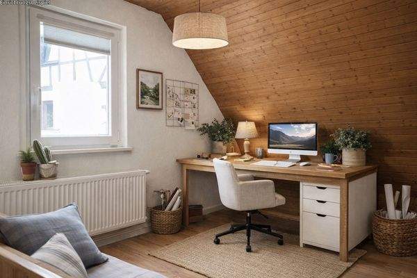 Homeoffice - digital bearbeitet - Möblierung dient der Visualisierung