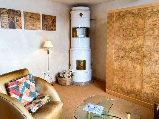 Maisonette Wohnbereich mit Kamin