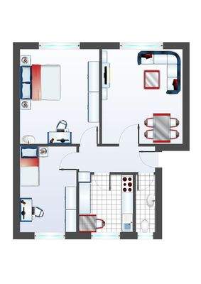 Grundriss EG, OG.1.OG