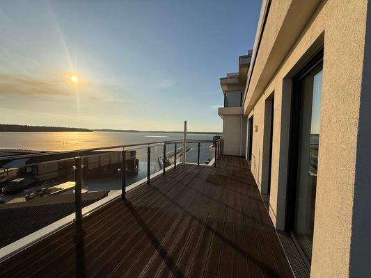 Balkon mit Blick auf die Müritz