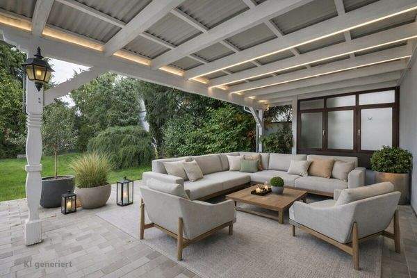 Gartenterrasse KI generiert