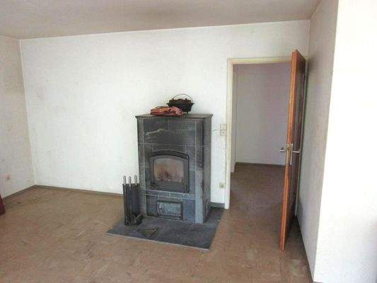 Kaminofen im Wohn-, Essbereich