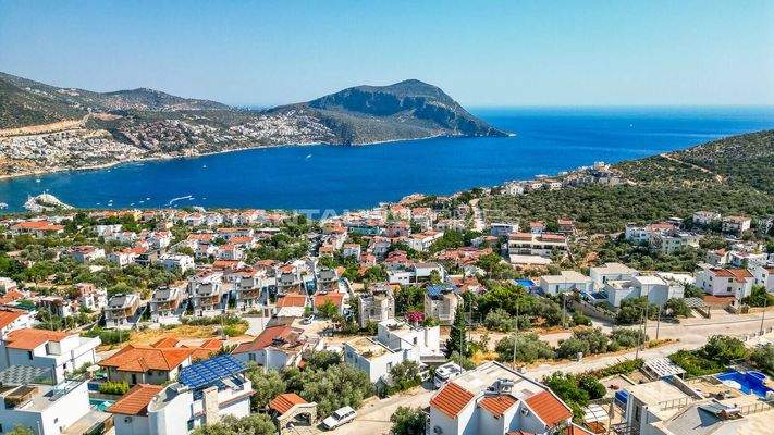 Panoramic Sea View 4-Story Villa in Kalkan Antalya