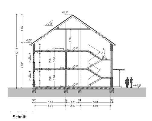 Schnitt Bürogebäude