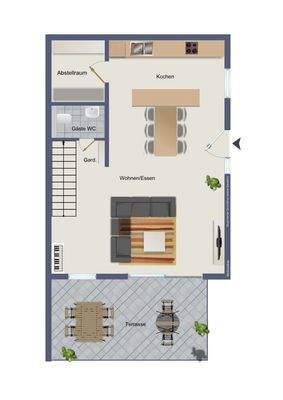 Erdgeschoss (kein Maßstab)