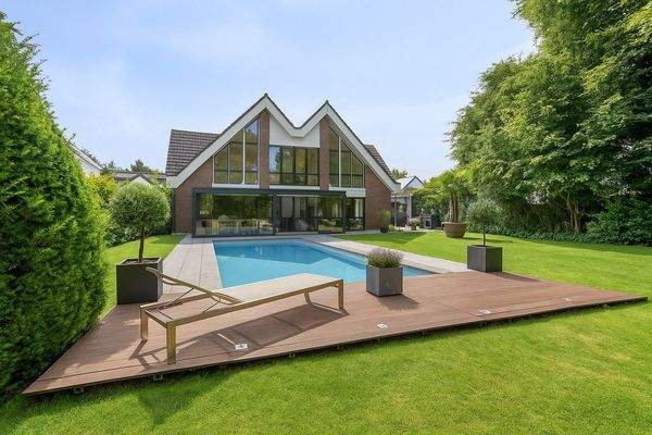 Rückansicht mit Pool