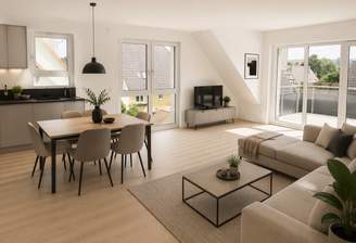 Wohnzimmer mit Küche (unverbindliche Visualisierung)