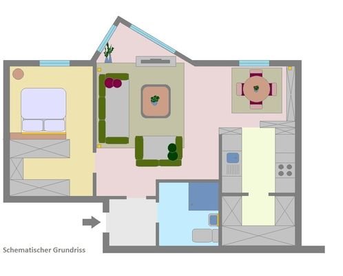 Schematischer Grundriis