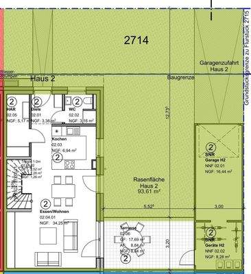 Grundriss Erdgeschoss Haus 2