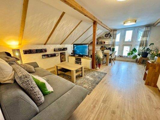Wohnzimmer im Dachgeschoss