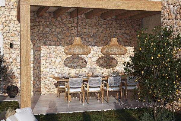 Essecke im Aussenbereich