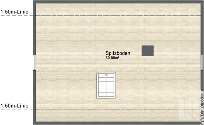 Grundriss Spitzboden