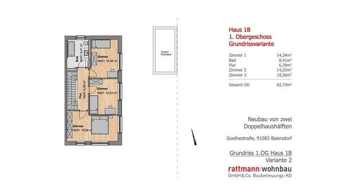 Grundriss 1. OG Alternative