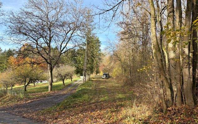 Auffahrt zum Grundstück