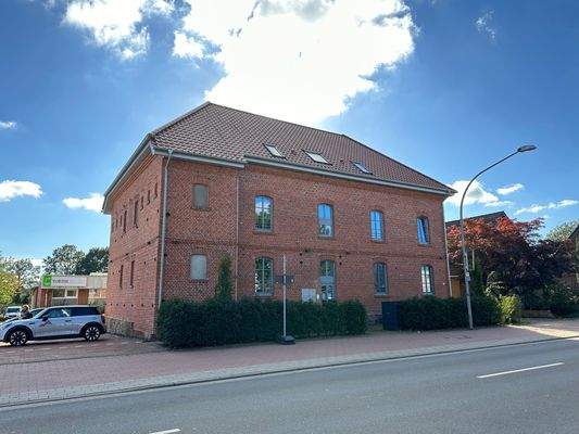 Rotes Ziegelhaus außen