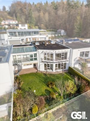 Hausansicht Süd von oben. 