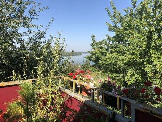 60 m² große Terrasse Richtung Westen