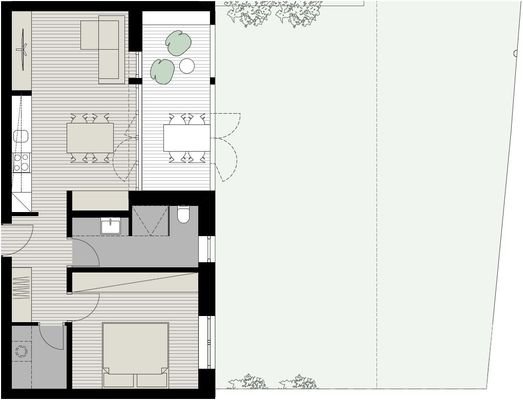 Grundriss Top 4 mit Garten