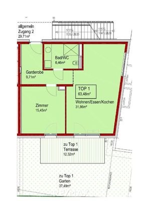 Wohnung - Plan Top 1