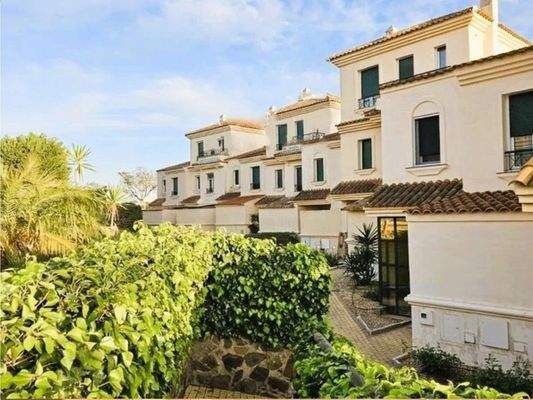 Blick auf die Reihenhäuser