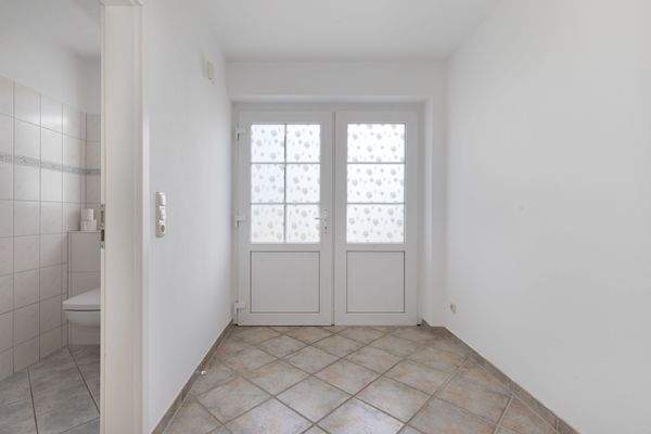 Der breite Eingangsbereich