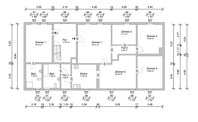 Grundriss Obergeschoss