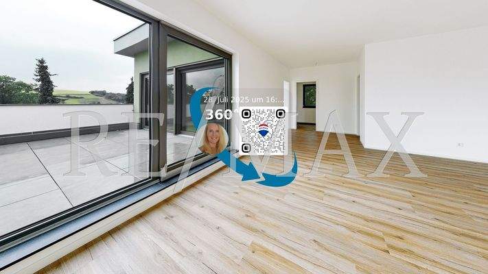 Wohnzimmer Musterwohnung BA1 ähnlicher Grundriss