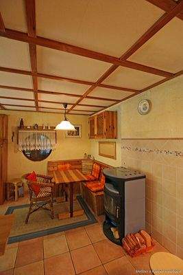 Detailansicht Essbereich mit Kamin