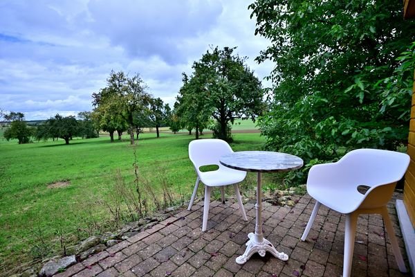 Sitzfläche im Garten