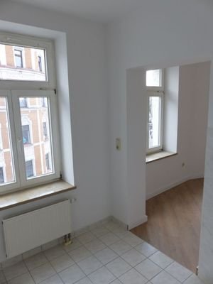 Küche mit Wohnzimmer