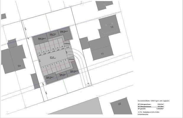 Bebauungsbeispiel mit TG