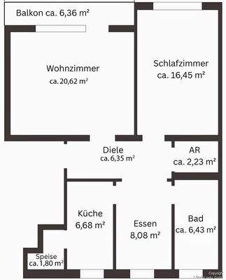 Grundriss mit ca. Angaben
