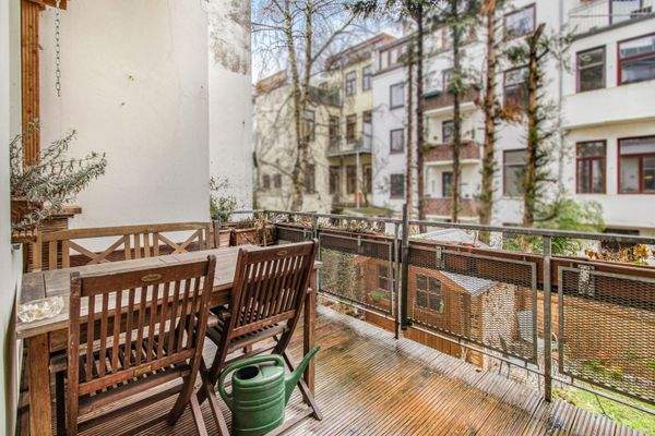 Balkon im Hochparterre