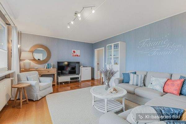 Wohnzimmer - Möblierungsidee (KI)