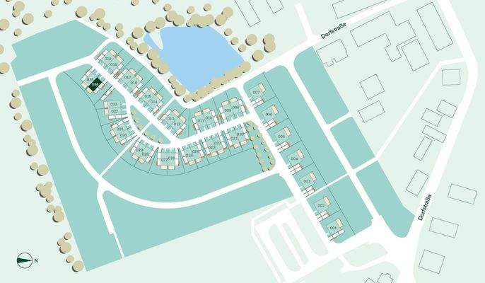 Lage der Doppelhaushälfte im Quartier