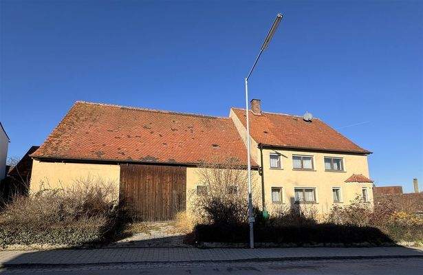 Ansicht Ost, Scheune mit Wohnhaus