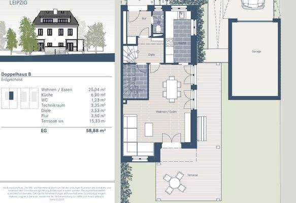 Doppelhaus B Erdgeschoss