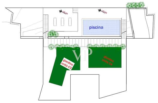 Edificio C - pianta del tetto