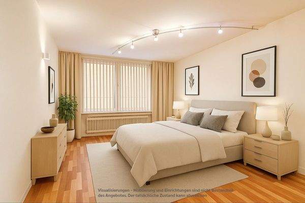 Visualisierungen – Möblierung und Einrichtung sind nicht Bestandteil des Angebots. Der tatsächliche Zustand kann abweichen.