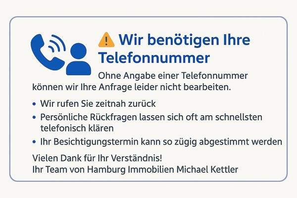 ohne Telefonnummer keine Bearbeitung