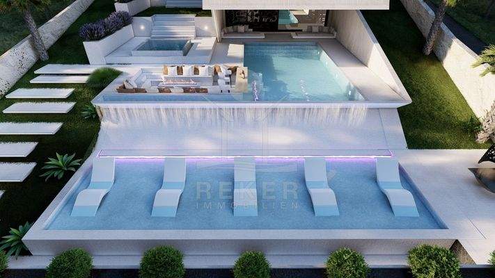 Traumhafte Terrasse mit Infinity-Pool