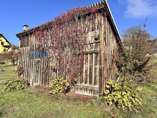 Schuppen im Garten