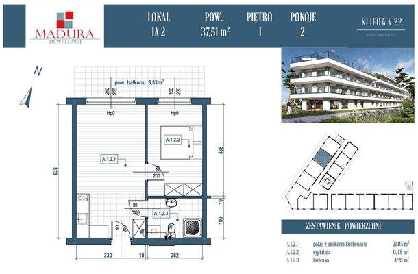 Grundriss Wohnung A1.2