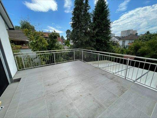 Blick auf die tolle Dachterrasse