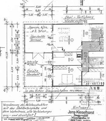 Grundriss Wohnhaus mit Terrasse