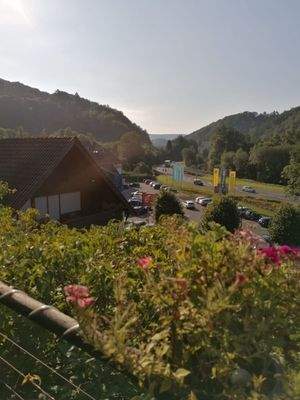 Aussicht vom Grundstück ins Tal