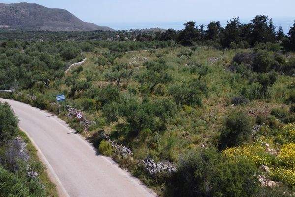 Kreta, Kefalas: Malerisches Grundstück mit Meerblick zu verkaufen