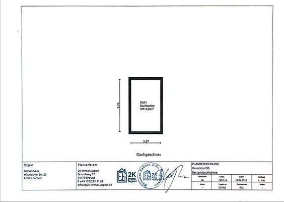 Grundriss Dachgeschoss